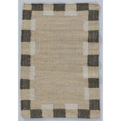 Heidi Flatweave Jute Checkered Scandinavian Rug