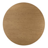 Round Oak Pedestal Dining Table