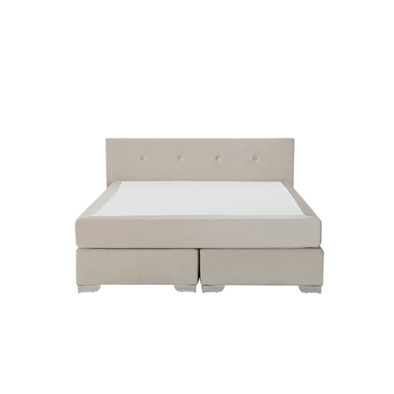 Emmalynn Upholstered EU Kingsize - 160 X 200 Cm Bed with Mattress, 91cm H x 160cm W x 212cm D