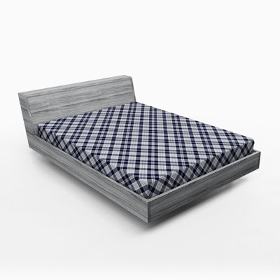 Microfiber Plaid Fitted Sheet