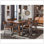 Ensemble de chaises à hauteur de comptoir en bois rustique brun et bronze industriel, design industriel pour salle à manger moderne