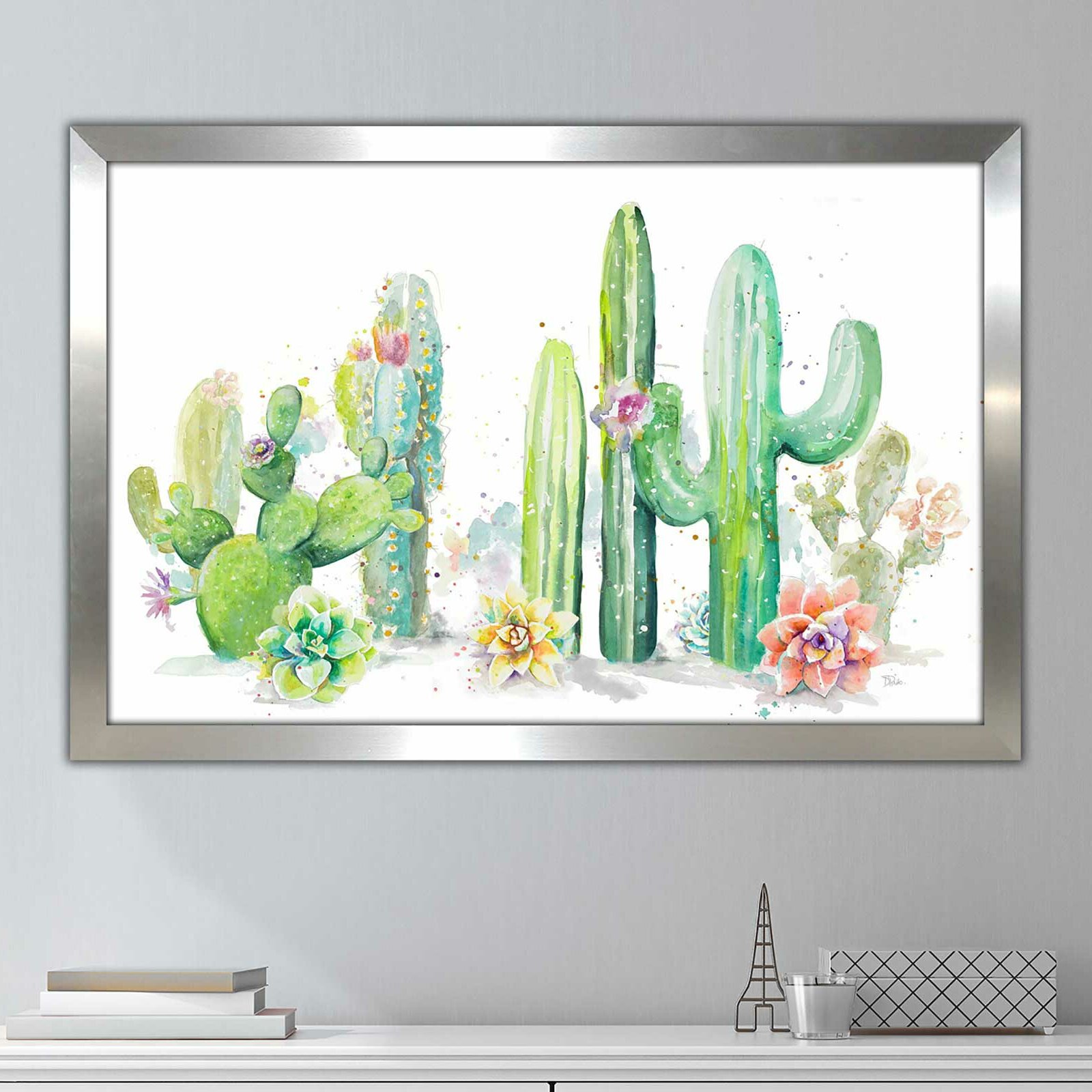 Bungalow Rose Cactus Garden On Canvas by Patricia Pinto Print & Reviews ...