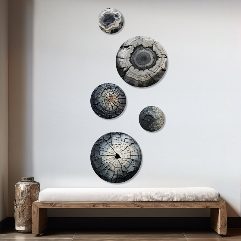 Spiritual Geode Stone Minimalisme III - ensemble de 5 pierres spirituelles