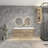 58.6'' Double Bathroom Vanity with Plastic Top-1623966159