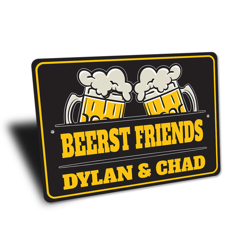 Plaque Beerst Friends, H 10 po x l 14 po x P 0,04 po