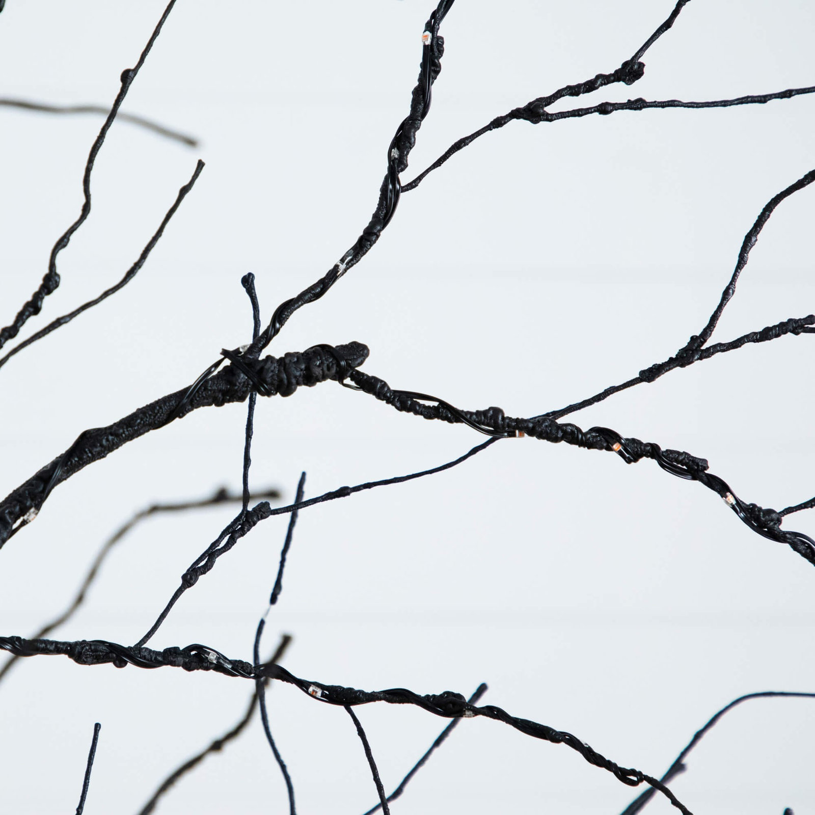 8' Pre-Lit Halloween Black Twig Tree, 96" H x 30" W x 30" D