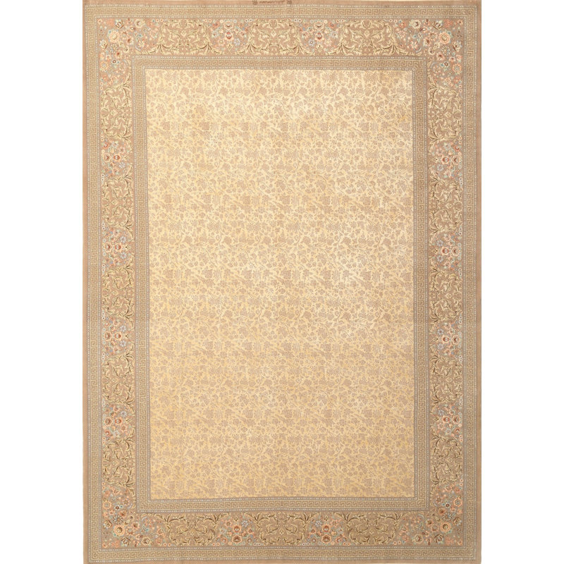 Tapis de zone crème contemporaine, Rectangle 5 pi x 7 pi
