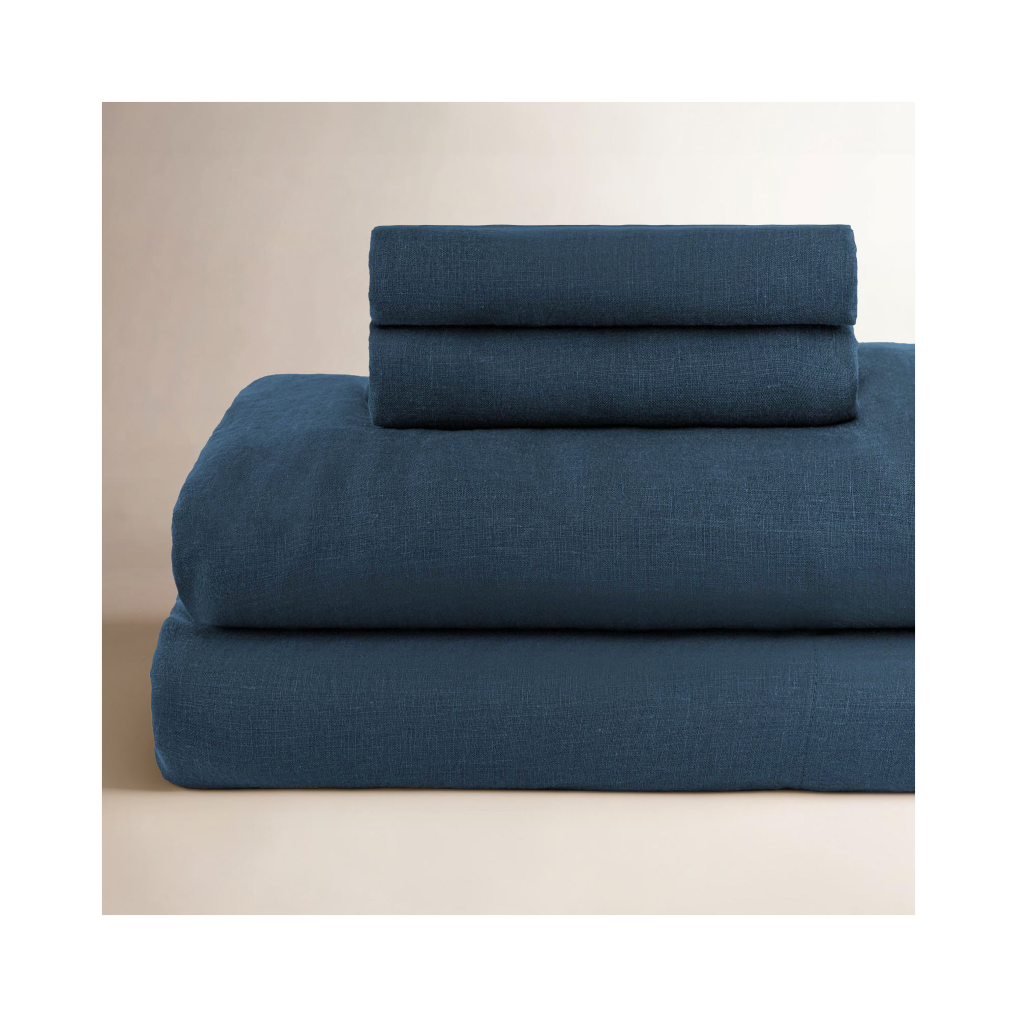 100% French Linen Sheet Set, Twin Sheet Set with 1 Pillowcase, Baltic