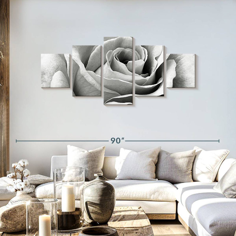 Full Bloom Rose, 30" H x 68" W