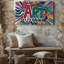 Toile «A Vibrant Illustration Bursts Forth With The Expression Art Is Wall Art»-758586019