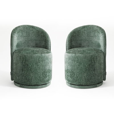 Upholstered Swivel Barrel Chair