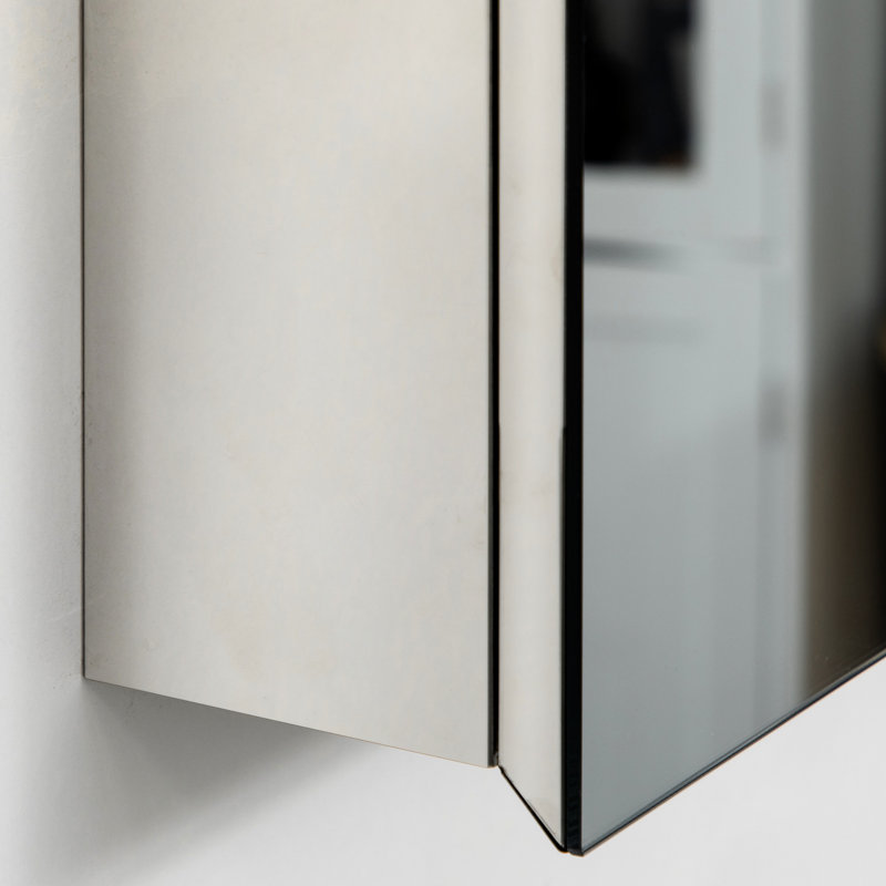 Armoire de rangement en acier inoxydable avec miroir pour une conception polyvalente