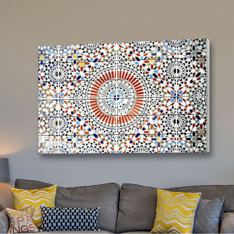 «Kortoba» par Parvez Taj, reproduction d'art graphique sur bois, 30 po x 45 po