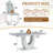  63'' Wooden Dining Table Set, Rectangle Gray Dining Table Set for 4/6 with Leather Chairs-755028152-755028158