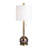 34" Metal Table Lamp With White Shade