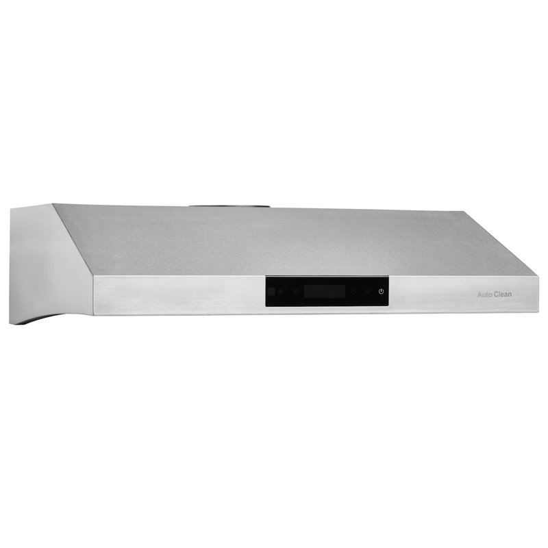 Hotte sous le meuble 30 po Hausleane Hotte de cuisine à 6 vitesses avec panneau tactile Chef Series PS38, Acier Inoxydable