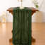 Chemin de table en gaze de style champêtre, vert olive, 3 pièces, 3 m (10 pi), style bohème, idéal pour mariage, anniversaire ou décoration intérieure | Parfait pour une fête prénatale, un enterrement de vie de jeune fille ou toute autre fête.