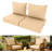 Fade Resistant Outdoor Chair Cushions Set Of 2, Deep Seat Patio Cushions 25.6 X 25.6 With Removable Cover, 28D High Resilience Foam Replacement Outdoor Seat Cushions With For Sofa, Adirondack Chair, Sectional,Khaki-124896490-124896495