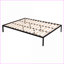 Lit superposé simple au-dessus d'un lit double en métal avec lit double séparé, tablettes à 2 niveaux, panneau quadrillé et amp; Garde-corps PVC-coated polyester - noir, lattes sans bruit
