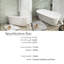 Baignoire de trempage autoportante en acrylique 59 po. X 31 po. Blanche