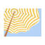 «Highland Dunes June» par Erica Vess Parasol Beach Stripes II, art mural sur toile-1262737591