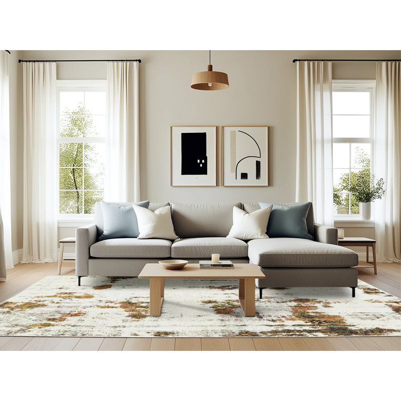 Abstract Indoor Rug, Rectangle 6' x 9'