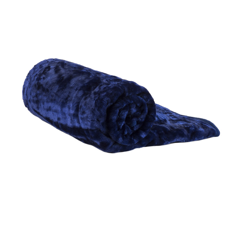 Plain Weave / Muslin Throw Blanket, W150 W x L200cm, Blue