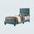 Charming Twin Bed In Refreshing Hue