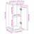  Display Stand With Storage Black Oak 12.2 X 11.8 X 23.6 In Engineered Wood