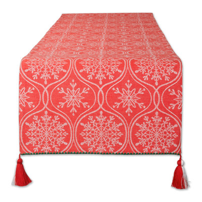 Andora Geometric 100% Cotton Christmas Table Runner