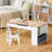 Activity Children Table with Storage Bookcase and 2 Chairs Set