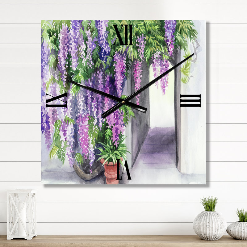 Horloge murale traditionnelle Wisteria Blossom, Médium