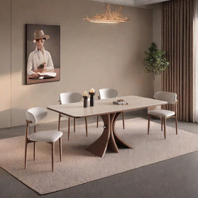 Unique sintered stone dining table set