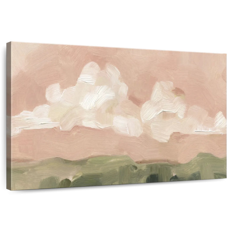 Avery, brume rose, coucher de soleil I, H 30 po x l 45 po