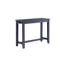 Ensemble de table de salle à manger 3 pièces 1X Table 2X Tabourets Siège rembourré Garniture cloutée Port USB et prise de courant Finition bleu et gris antique-1077654989