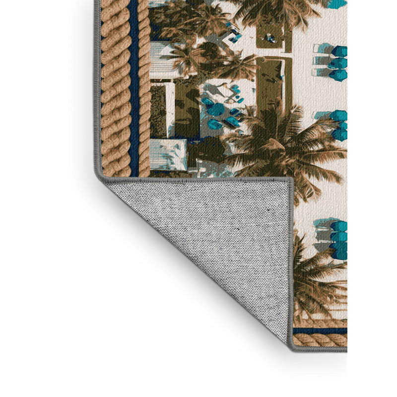  Tapis bord de mer lavable, Rectangulaire 8 pi x 12 pi