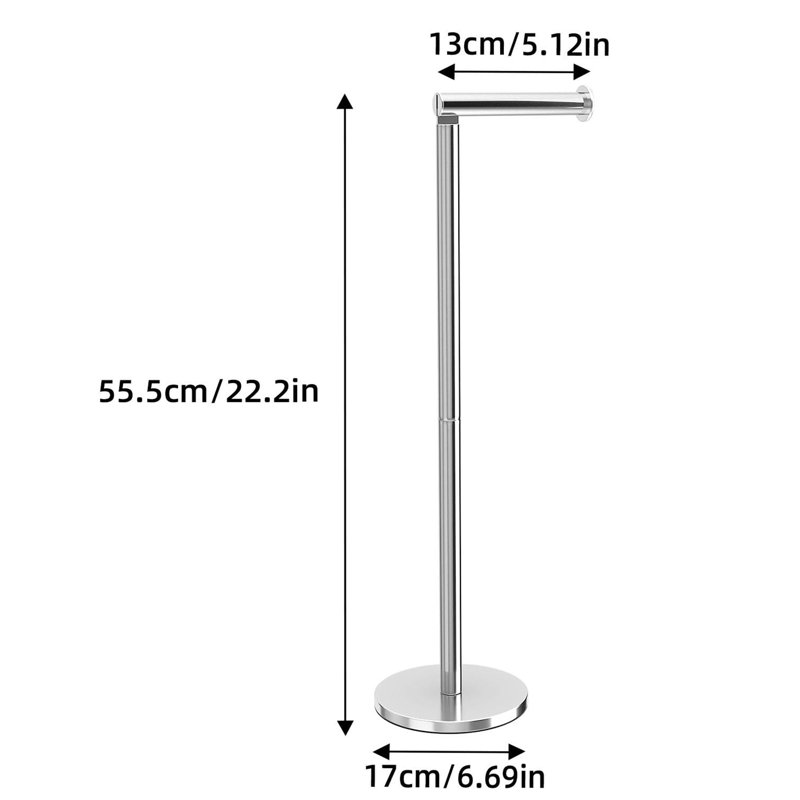 Mellor Free Standing Toilet Paper Holder, Chrome