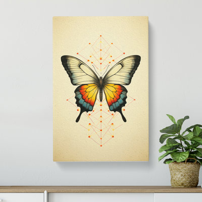 Butterfly Geometric No.2 - Wrapped Canvas
