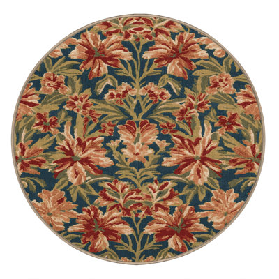 Tapis botanique brun lavable à la machine