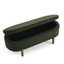 Banc de rangement ovale, pieds en bois d'hévéa-1697349376