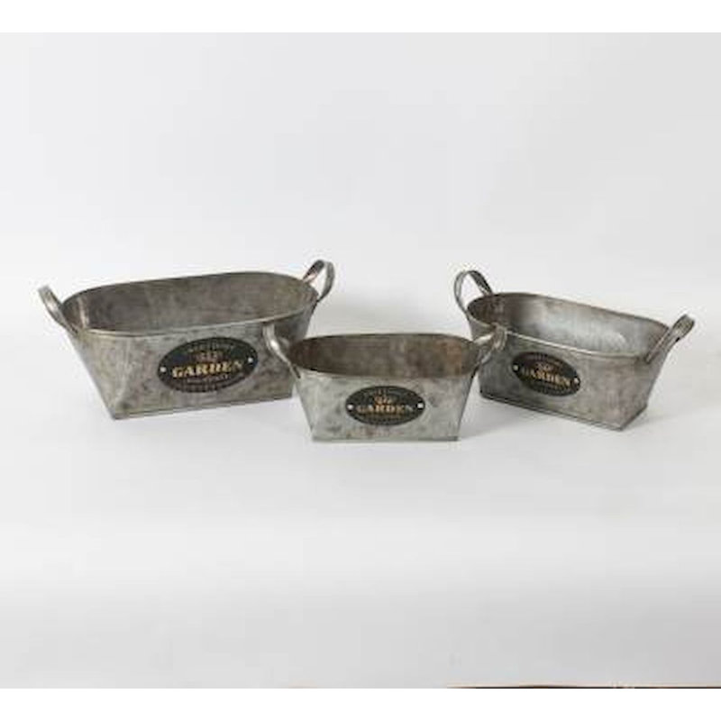 Ensemble de pots à fleurs en métal 3 pièces Bellman