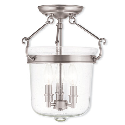 Noank Glass Semi Flush Mount