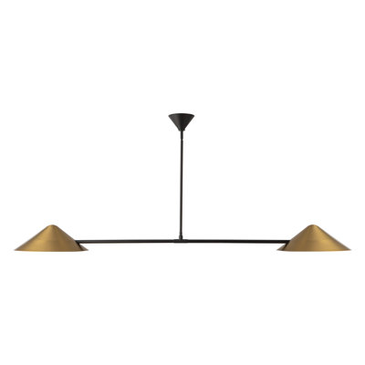 Dilys 58-in Brushed Gold Linear Pendant