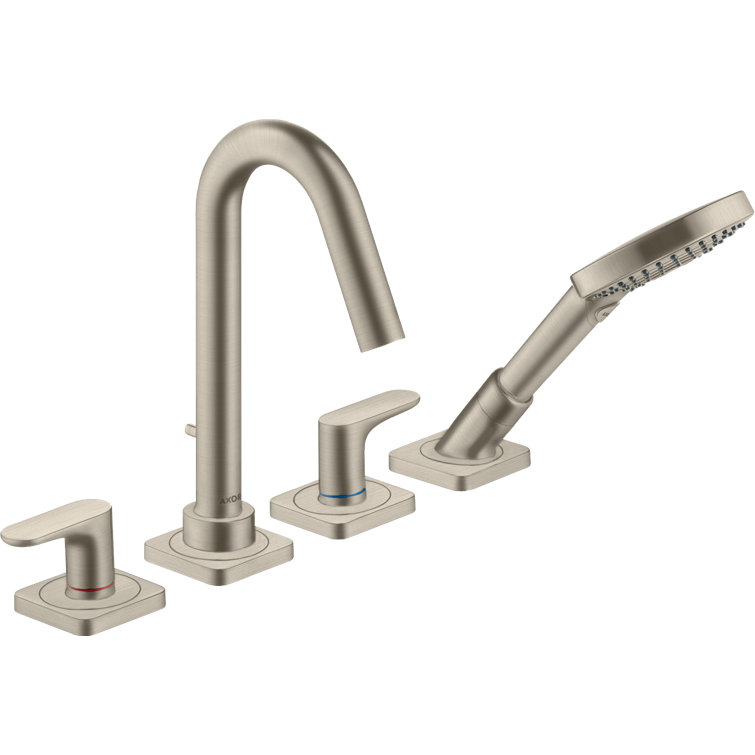 AXOR Citterio Double Handle Deck Mounted Roman Tub Faucet Trim with Handshower