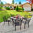 MEOOEM Metal Outdoor Stacking Dining Armchair