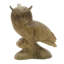 Focused Owl Wood Sculpture