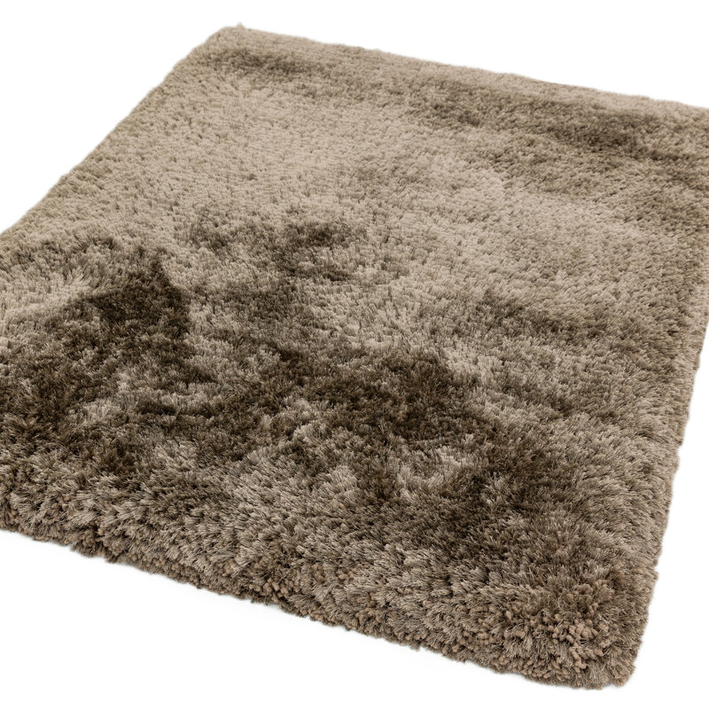 Plush Deep Pile Shaggy Taupe Rug, Rectangle 200 x 300cm