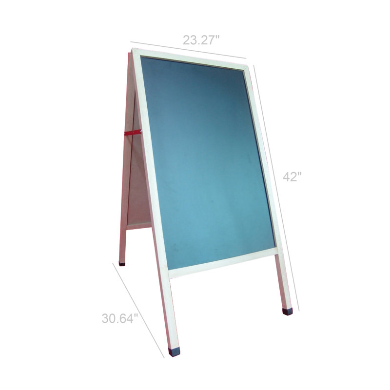 FixtureDisplays Yes Melamine Freestanding Aluminum Chalkboard