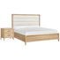 Ramspoth California King Upholstered Panel Bed With Nightstand