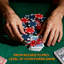 HOMCOM 39.5cm Foldable Poker Chips Set